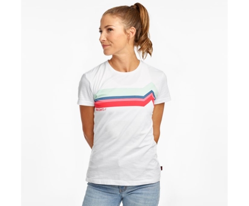 Tenis Saucony Rested Short Sleeve Mujer Tops Ropa Blancas México MX-861-OF